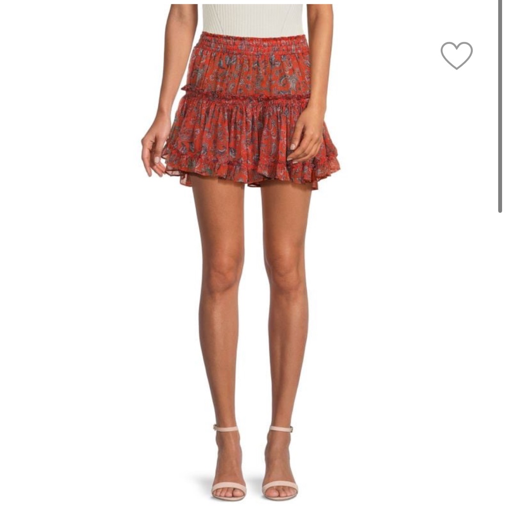 Nwt Misa Los Angeles Marion Floral Ruffle Mini Skirt